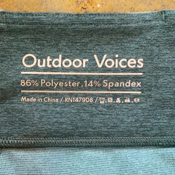 Outdoor voices OV green color block 7/8 leggings - Picture 4 of 5